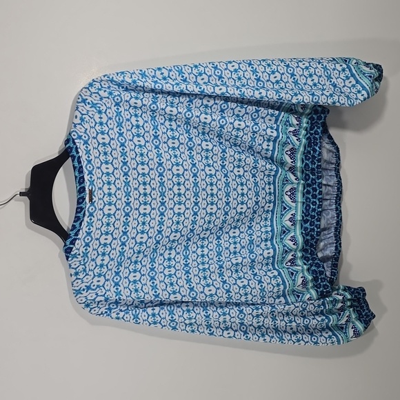 {Cabana Life} Aruba Blues Tassel Blouse - Size Large - Picture 4 of 17